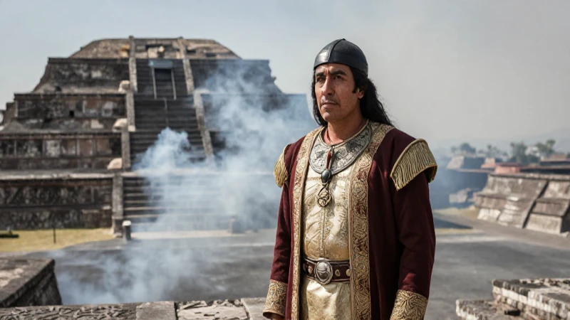 Cuáles son las claves y la cronología de la conquista de Tenochtitlán 42 Conquistador y noble azteca en ruinas de Tenochtitlan