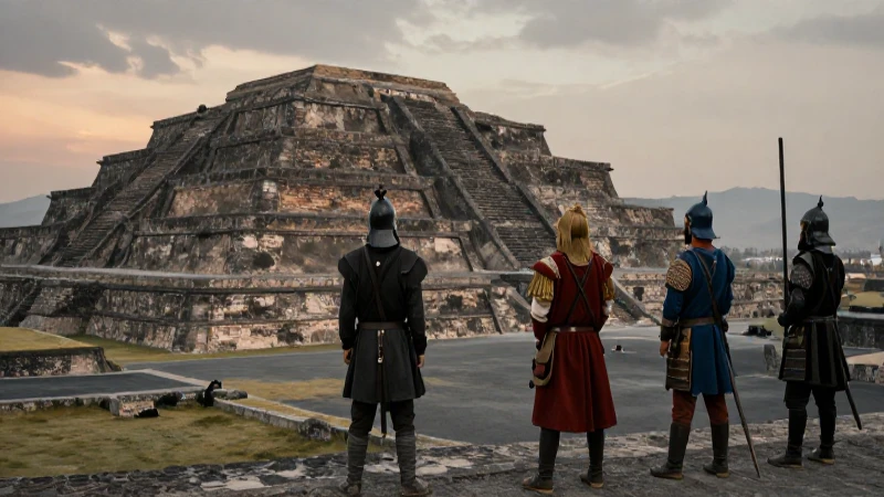 Qué papel crucial tuvo Tlaxcala en la conquista de Tenochtitlán 48 Guerreros tlaxcaltecas y conquistadores españoles observan Tenochtitlan