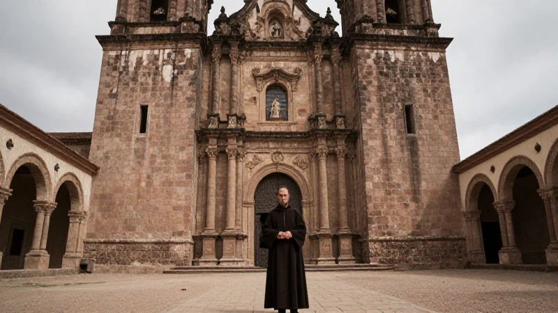 Cuál es la historia y construcción del Convento de San Miguel 6 Fachada antigua de convento y monje histórico
