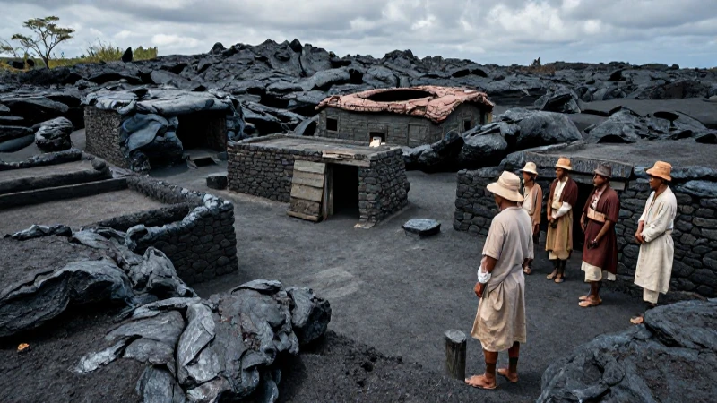 Ruinas preclásicas en lava volcánica