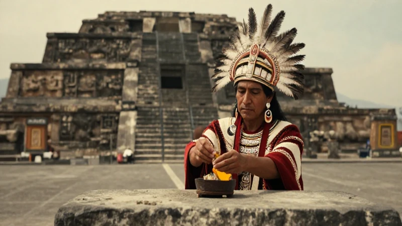 Cuáles son las creencias y costumbres de la religión Mexica 205 Sacerdote mexica ofrece copal en el Templo Mayor