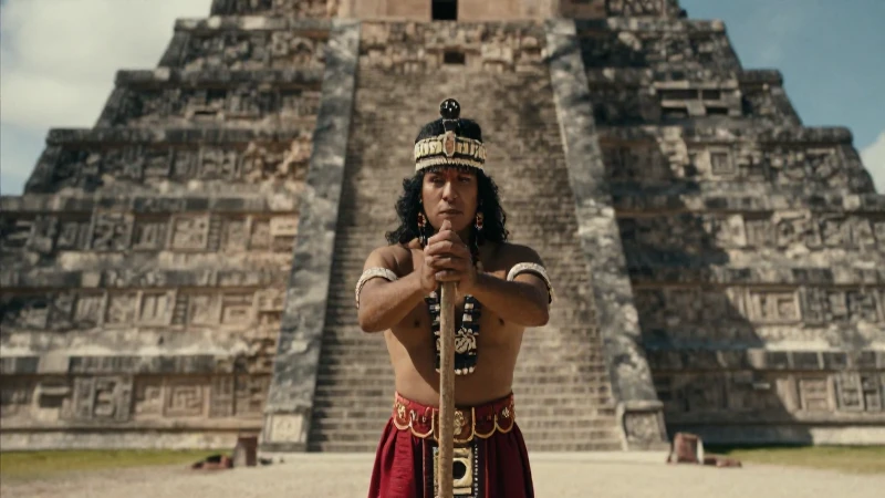 Sacerdote mexica en sacrificio ritual