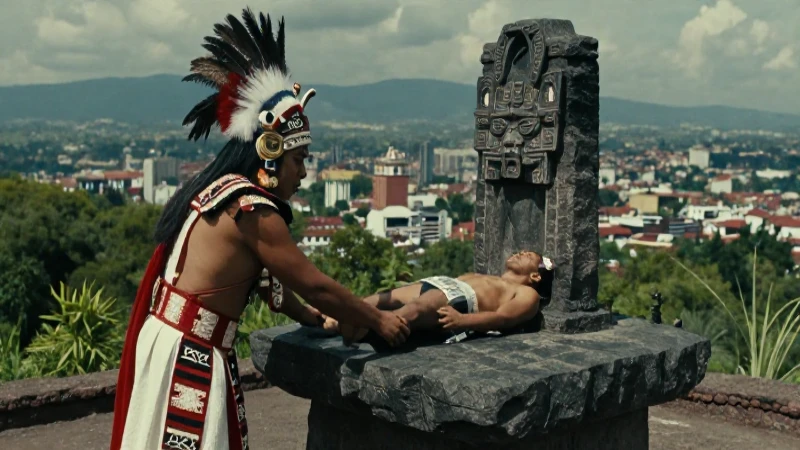 Sacrificio humano como tributo divino mexica