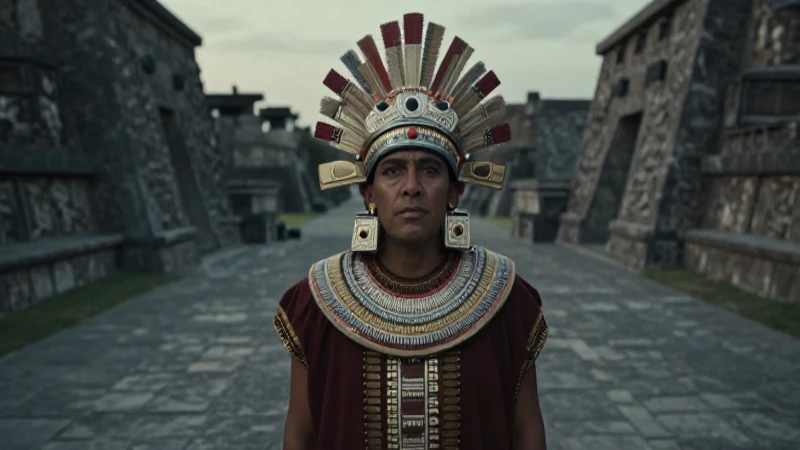 Retrato imperial de Nezahualcóyotl en Tenochtitlan