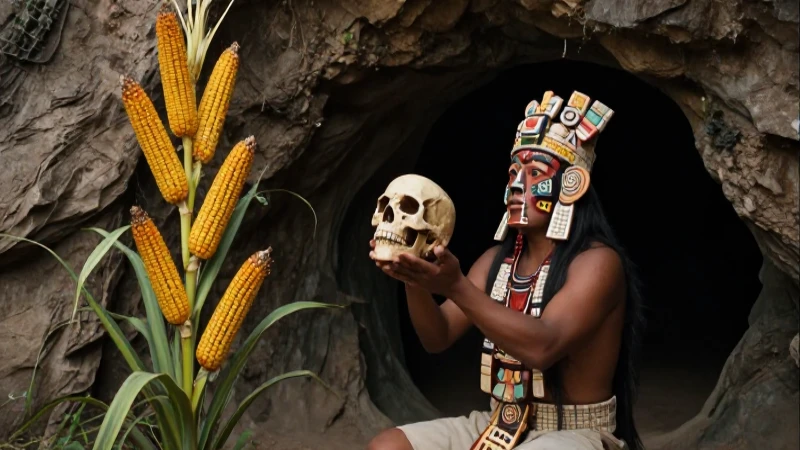 El cráneo de Tezcatlipoca une lo sagrado y el maíz