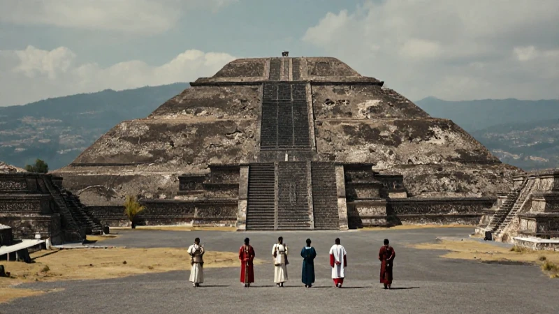 Pirámide de Teotihuacán histórica en el altiplano
