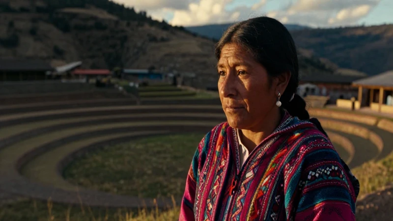 Originario de México: Conociendo los pueblos originarios 2 Mujer indígena con huipil en terrazas bajo luz dorada