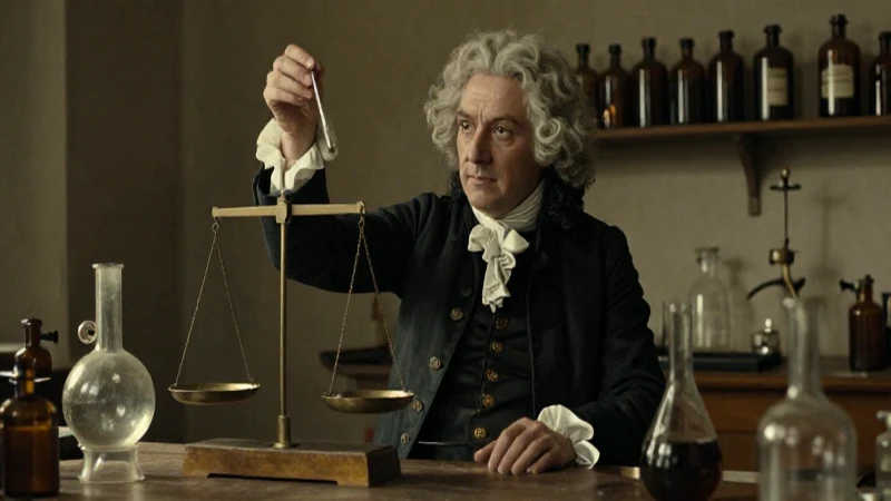 Lavoisier experimenta con balance y retort