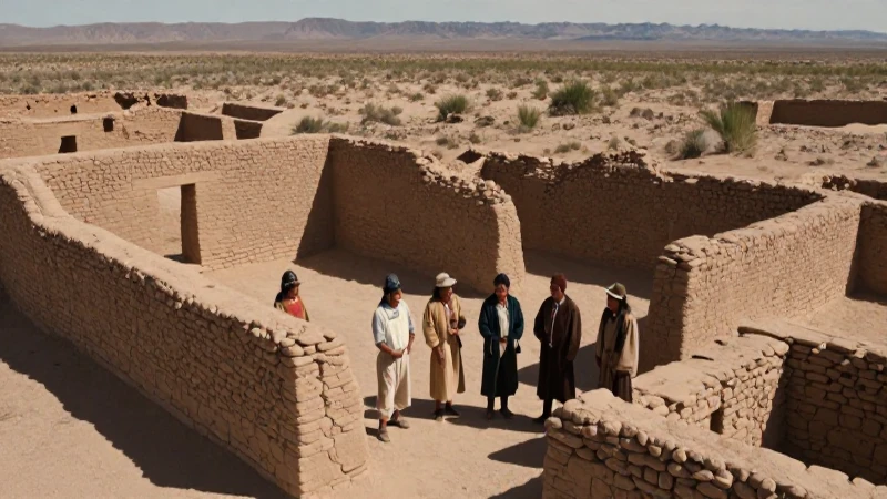 Cultura Casas Grandes: Un viaje a la historia y arquitectura 17 Indígenas en ruinas de Casas Grandes en el desierto