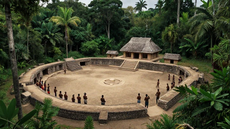 Ceremonia Preclásica en jungla, realismo histórico épico
