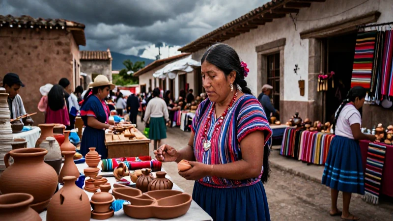 Culturas de Oaxaca: Un Viaje a la Diversidad de su Zona 29 Mujer zapoteca en mercado de Oaxaca vibrante