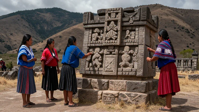 Culturas de Oaxaca: Un Viaje a la Diversidad de su Zona 26 Indígenas en ruinas oaxaqueñas, fotografía épica