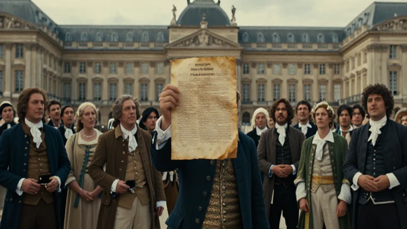 París del siglo XVIII con pergaminos históricos