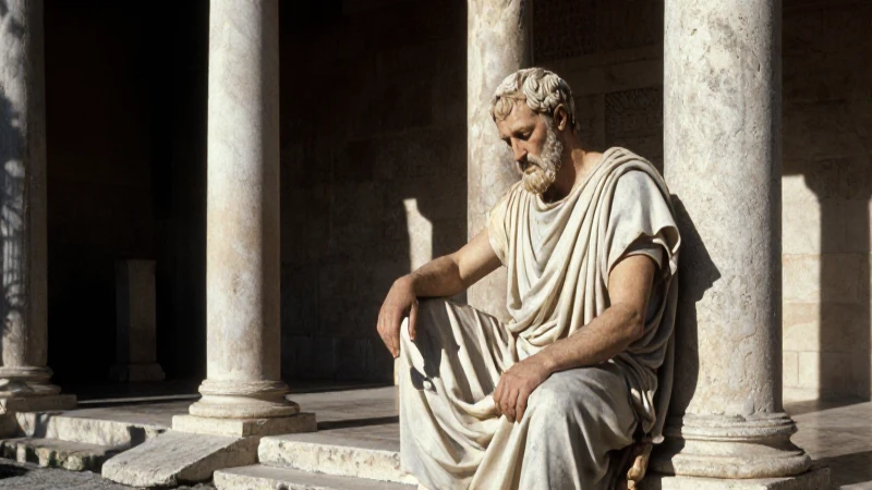 Definición de Estoicismo: Historia y Características Clave 5 Filósofo estoico romano contemplando en su villa