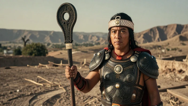 Guerrero mexica feroz en batalla