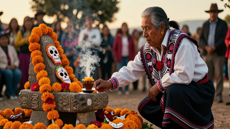 Ofrendas honran a ancestros en el Día de Muertos