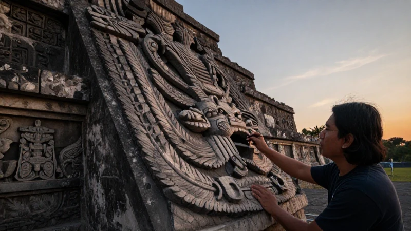 Dibujo de Quetzalcóatl: El Patrón Dinástico Mexica 18 Quetzalcóatl monumental en Tenochtitlan