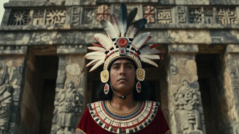 Dibujo de Quetzalcóatl: El Patrón Dinástico Mexica 11 Sacerdote mexica en templo antiguo de Tenochtitlan