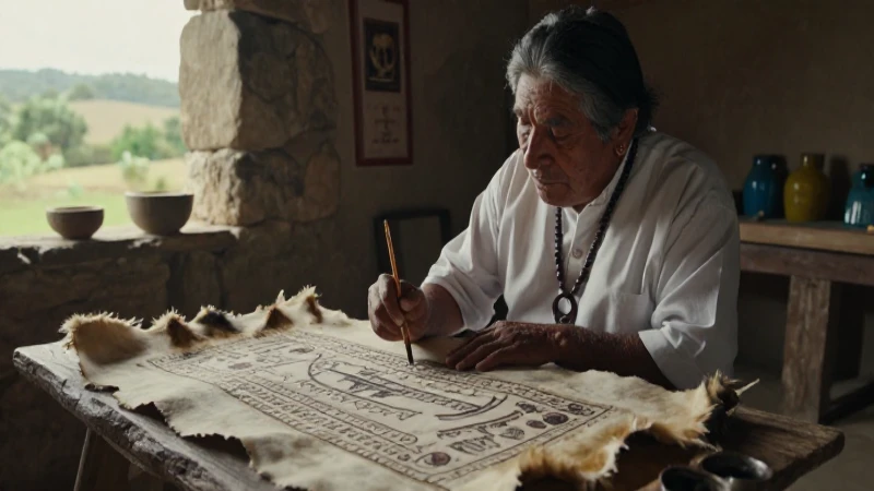 Estudioso Otomí pinta códice ancestral