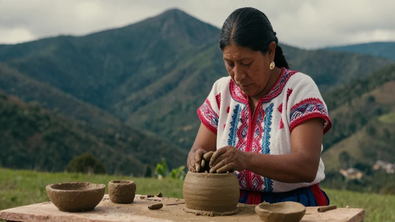 Dibujos de los huastecos: Artesanía huasteca en su esencia 31 Artesano de Huasteca modelando arcilla con estilo natural