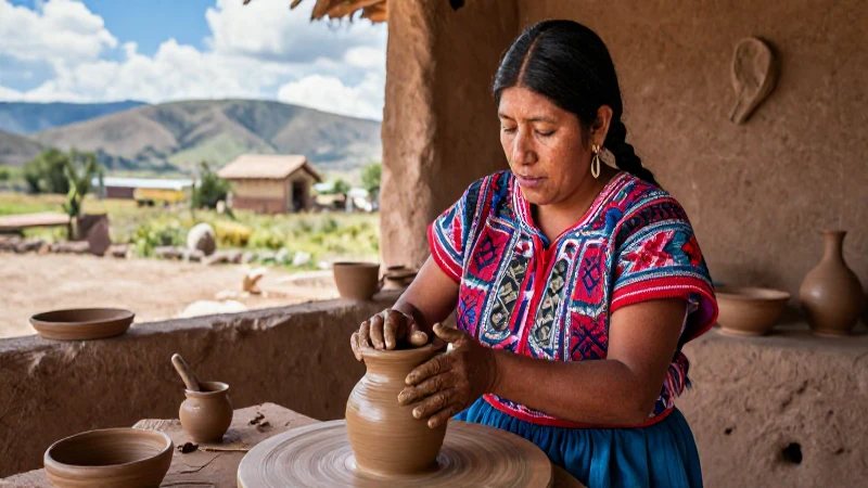 Dibujos de los huastecos: Artesanía huasteca en su esencia 25 Artesana de Huasteca en su taller al aire libre