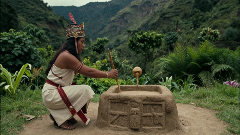 Tlaltecuhtli: Diosa azteca de la tierra y fertilidad divina 97 Sacerdote azteca rinde culto a la tierra