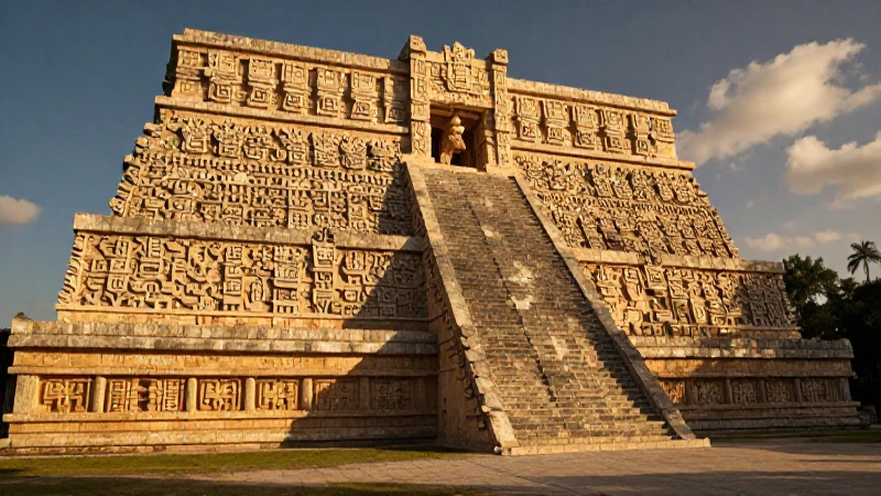 Dios solar maya en templo antiguo