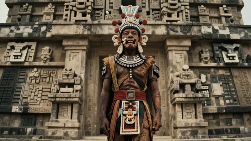 Xipe Tótec: Historia, Mitos e Información Actualizada 23 Sacerdote Mexica en ritual de piel de Xipe Tótec