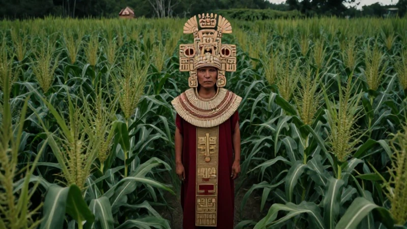 Centéotl: El Dios del Maíz Azteca y su Importancia Cultural 31 Centéotl como dios del maíz en escena azteca