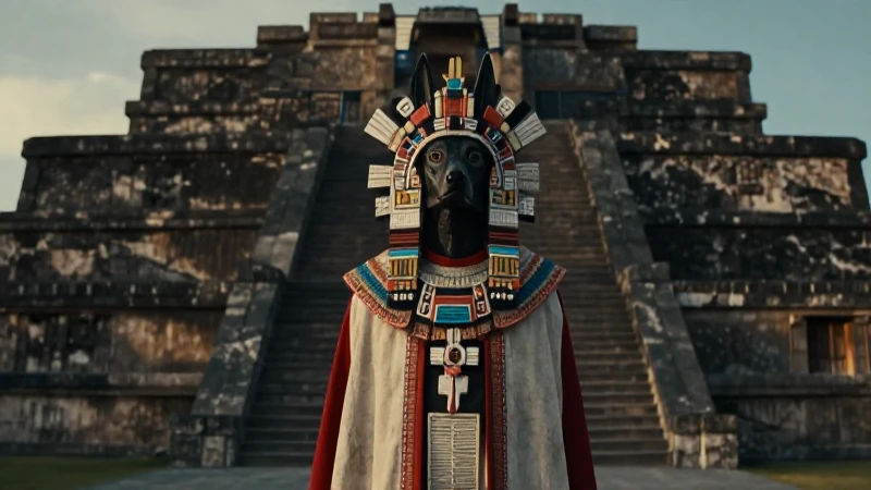 Xolotl, figura azteca en el majestuoso Templo Mayor