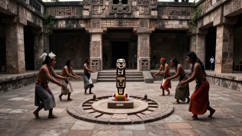 Cuál fue el papel de Tlaltecuhtli en la Casa de las Ajaracas 35 Ritual azteca de Tlaltecuhtli bajo dramática luz
