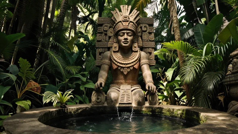 Tlazoltéotl, majestuosa diosa azteca en la selva