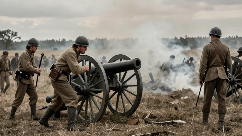 Soldados confederados en batalla de la Guerra Civil