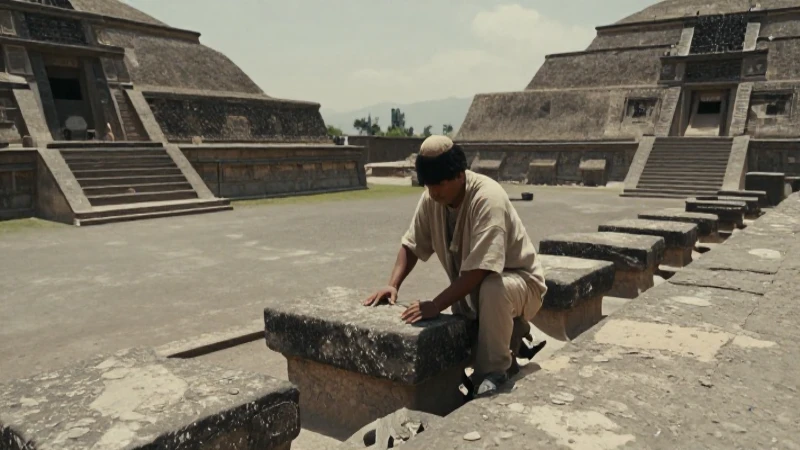 Hombre en antiguo Teotihuacán