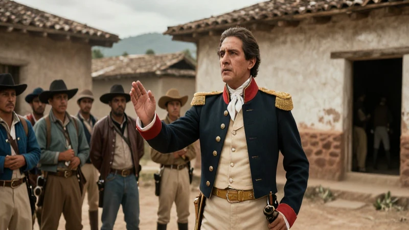 Miguel Hidalgo liderando insurrección en México