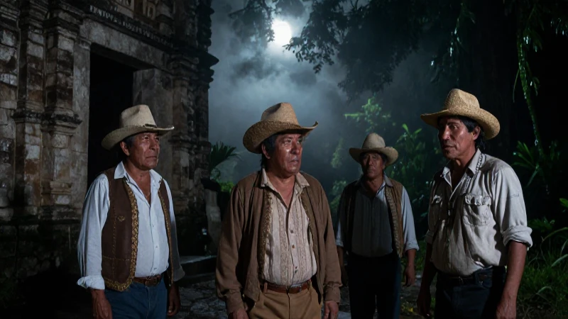 Duendes y Chaneques: Mitos y Leyendas de la Cultura Mexicana 15 Indígenas bajo luz lunar en la jungla