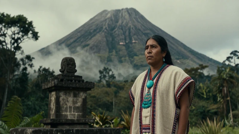 Duendes y Chaneques: Mitos y Leyendas de la Cultura Mexicana 11 Chamán mesoamericano ante montaña sagrada
