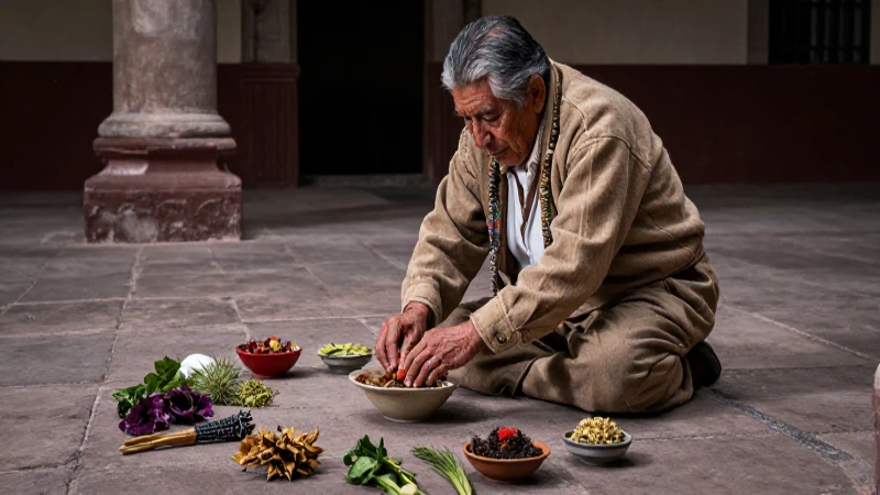 Duendes y Chaneques: Mitos y Leyendas de la Cultura Mexicana 13 Curandero mexicano en ritual ancestral y místico