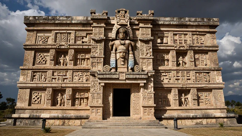 Noble tolteca en palacio mesoamericano