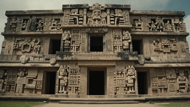 Palacio Tolteca majestuoso en realismo cinematográfico