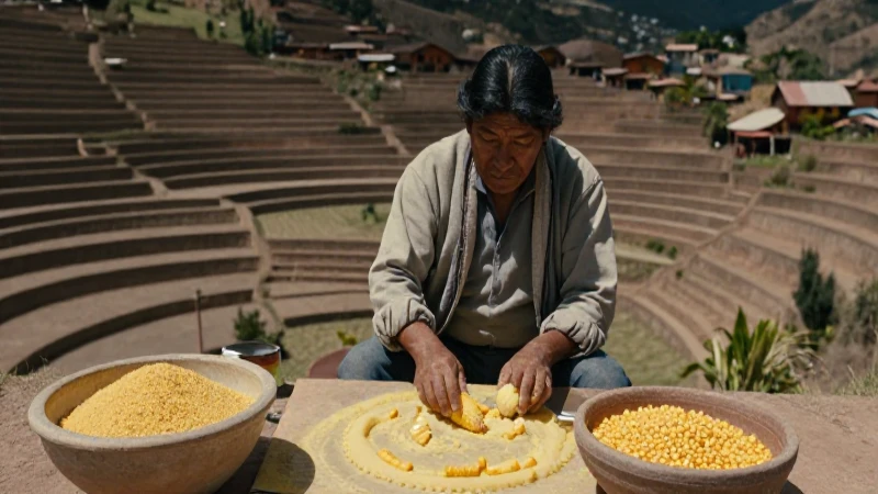 Cuáles son los beneficios, usos y variedades del maíz 2 Agricultor indígena trabaja con maíz ancestral
