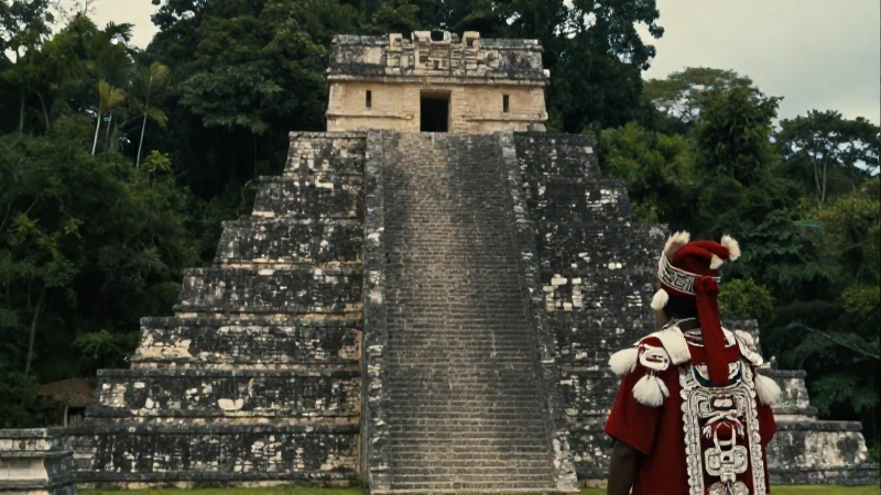 El Mirador: Descubre la Joyita Arqueológica de Guatemala 33 Sacerdote Maya ante la gran pirámide
