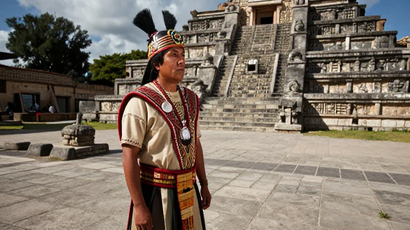 Guerrero tlaxcalteca en plaza azteca antigua