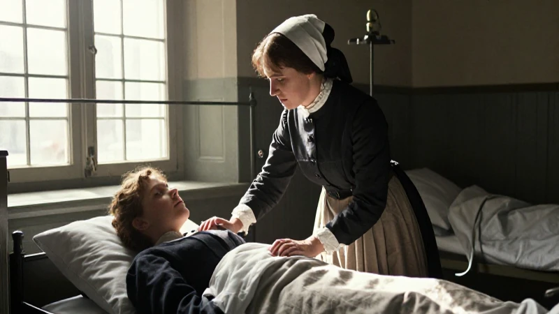 Quién fue Florence Nightingale, pionera de la enfermería moderna 12 Florence Nightingale cuida a un paciente en un hospital de la época