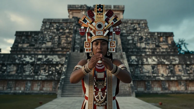 Maya realiza un rito sagrado ancestral