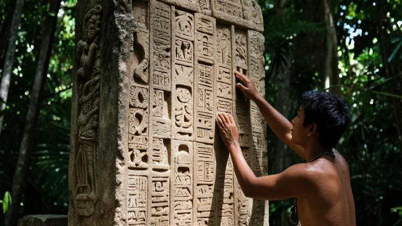 En qué consiste el sofisticado sistema de escritura maya 24 Scribe maya tallando jeroglíficos en estela
