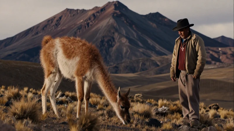 Qué es el escudo del Perú y cuáles son su historia y características 34 Pastores observando vicuñas en los Andes