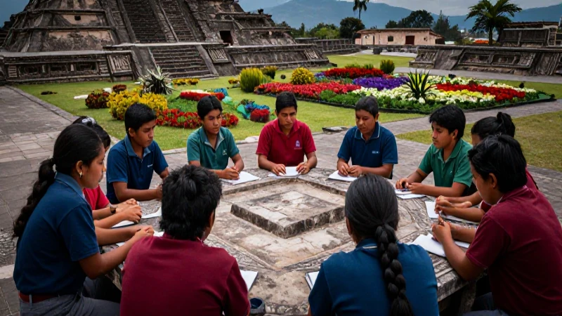 Clase mexica en antigua Tenochtitlan