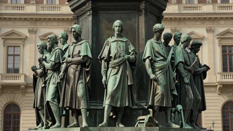 Qué historia y significado tiene la escultura monumental en el arte público 26 Escultura de bronce con artesanos en plaza histórica