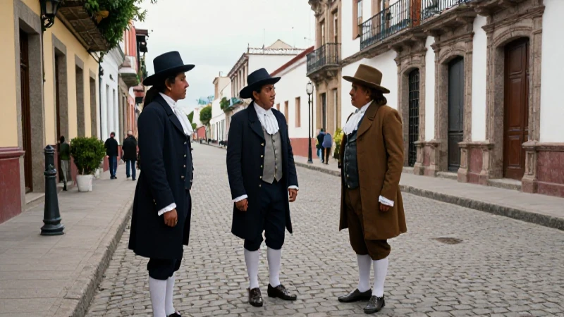 Virrey organiza calles coloniales con orden y limpieza